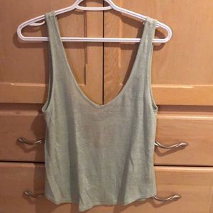 Light Turquoise V Neck Tank